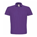 Polo pour homme en coton piqué avec 2 boutons 180 g/m² B&C couleur violet