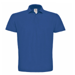 Polo pour homme en coton piqué avec 2 boutons 180 g/m² B&C couleur bleu roi
