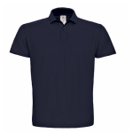 Polo pour homme en coton piqué avec 2 boutons 180 g/m² B&C couleur bleu marine