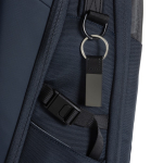 Porte-clés élégant en cuir recyclé noir et alliage de zinc couleur noir quatrième vue