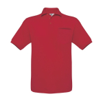 Polo 100 % coton pour homme à manches courtes 180 g/m² B&C couleur rouge
