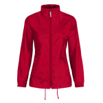 Coupe-vent ajustable pour femme en nylon déperlant B&C couleur rouge