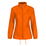 Coupe-vent ajustable pour femme en nylon déperlant B&C couleur orange