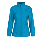 Coupe-vent ajustable pour femme en nylon déperlant B&C couleur bleu lagon