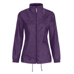 Coupe-vent ajustable pour femme en nylon déperlant B&C couleur violet