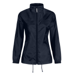 Coupe-vent ajustable pour femme en nylon déperlant B&C couleur bleu marine