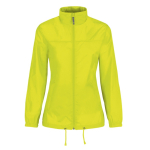 Coupe-vent ajustable pour femme en nylon déperlant B&C couleur jaune fluorescent