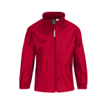 Coupe-vent ajustable pour enfant en nylon déperlant B&C couleur rouge