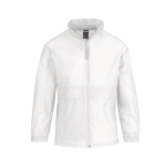 Coupe-vent ajustable pour enfant en nylon déperlant B&C couleur blanc