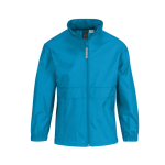 Coupe-vent ajustable pour enfant en nylon déperlant B&C couleur bleu lagon