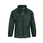 Coupe-vent ajustable pour enfant en nylon déperlant B&C couleur vert foncé