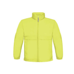 Coupe-vent ajustable pour enfant en nylon déperlant B&C couleur jaune fluorescent