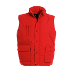 Gilet d’explorateur polyester thermique imperméable 285 g/m² B&C couleur rouge