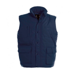 Gilet d’explorateur polyester thermique imperméable 285 g/m² B&C couleur bleu marine