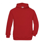 Sweat enfant coton et polyester poche kangourou 280 g/m² B&C couleur rouge