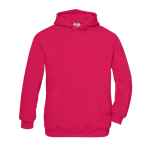 Sweat enfant coton et polyester poche kangourou 280 g/m² B&C couleur fuchsia