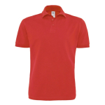 Polo en coton pour homme à manches courtes 230 g/m² B&C couleur rouge