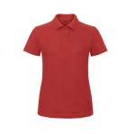 Polo pour femme en coton piqué à manches courtes 180 g/m² B&C couleur rouge
