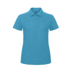 Polo pour femme en coton piqué à manches courtes 180 g/m² B&C couleur bleu lagon