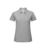 Polo pour femme en coton piqué à manches courtes 180 g/m² B&C couleur gris clair