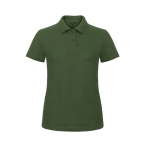Polo pour femme en coton piqué à manches courtes 180 g/m² B&C couleur vert foncé