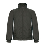 Veste en polyester pour homme coupe-vent et imperméable B&C couleur noir vue avec impression