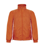 Veste en polyester pour homme coupe-vent et imperméable B&C couleur orange