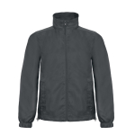 Veste en polyester pour homme coupe-vent et imperméable B&C couleur gris foncé