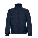 Veste en polyester pour homme coupe-vent et imperméable B&C couleur bleu marine