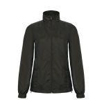 Veste pour femme en polyester imperméable et coupe-vent B&C couleur noir vue 11