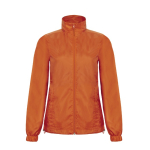 Veste pour femme en polyester imperméable et coupe-vent B&C couleur orange