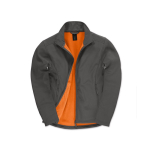Veste softshell stretch pour homme en polyester 300 g/m² B&C couleur gris foncé