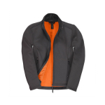 Veste softshell stretch pour femme en polyester 300 g/m² B&C couleur gris foncé