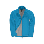 Veste softshell stretch pour femme en polyester 300 g/m² B&C couleur bleu lagon