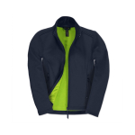 Veste softshell stretch pour femme en polyester 300 g/m² B&C couleur bleu marine