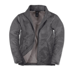 Veste en polyester pour homme imperméable et coupe-vent B&C couleur gris foncé vue avec impression
