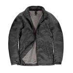 Veste en polyester pour femme imperméable et coupe-vent B&C couleur noir vue avec impression