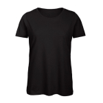 T-shirt pour femme en coton biologique à manches courtes 140 g/m² B&C couleur noir vue 11