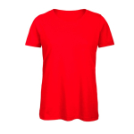 T-shirt pour femme en coton biologique à manches courtes 140 g/m² B&C couleur rouge