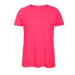 T-shirt pour femme en coton biologique à manches courtes 140 g/m² B&C couleur rose