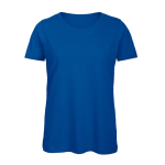 T-shirt pour femme en coton biologique à manches courtes 140 g/m² B&C couleur bleu roi