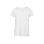 T-shirt pour femme en polyester et coton 130 g/m² B&C couleur blanc