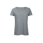 T-shirt pour femme en polyester et coton 130 g/m² B&C couleur gris clair chiné