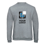 Sweat-shirt en coton et polyester à col rond 270 g/m2 B&C vue avec impression