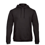 Sweat-shirt pour homme avec poche kangourou et capuche 270 g/m² B&C couleur noir vue avec impression