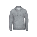 Sweat-shirt pour homme avec poche kangourou et capuche 270 g/m² B&C couleur gris clair