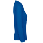 Polo basique pour femme à manches longues en coton 180 g/m² B&C couleur bleu roi