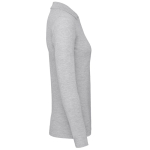 Polo basique pour femme à manches longues en coton 180 g/m² B&C couleur gris clair