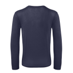 T-shirt pour homme à manches longues en coton biologique B&C couleur bleu marine