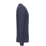 T-shirt pour homme à manches longues en coton biologique B&C couleur bleu marine